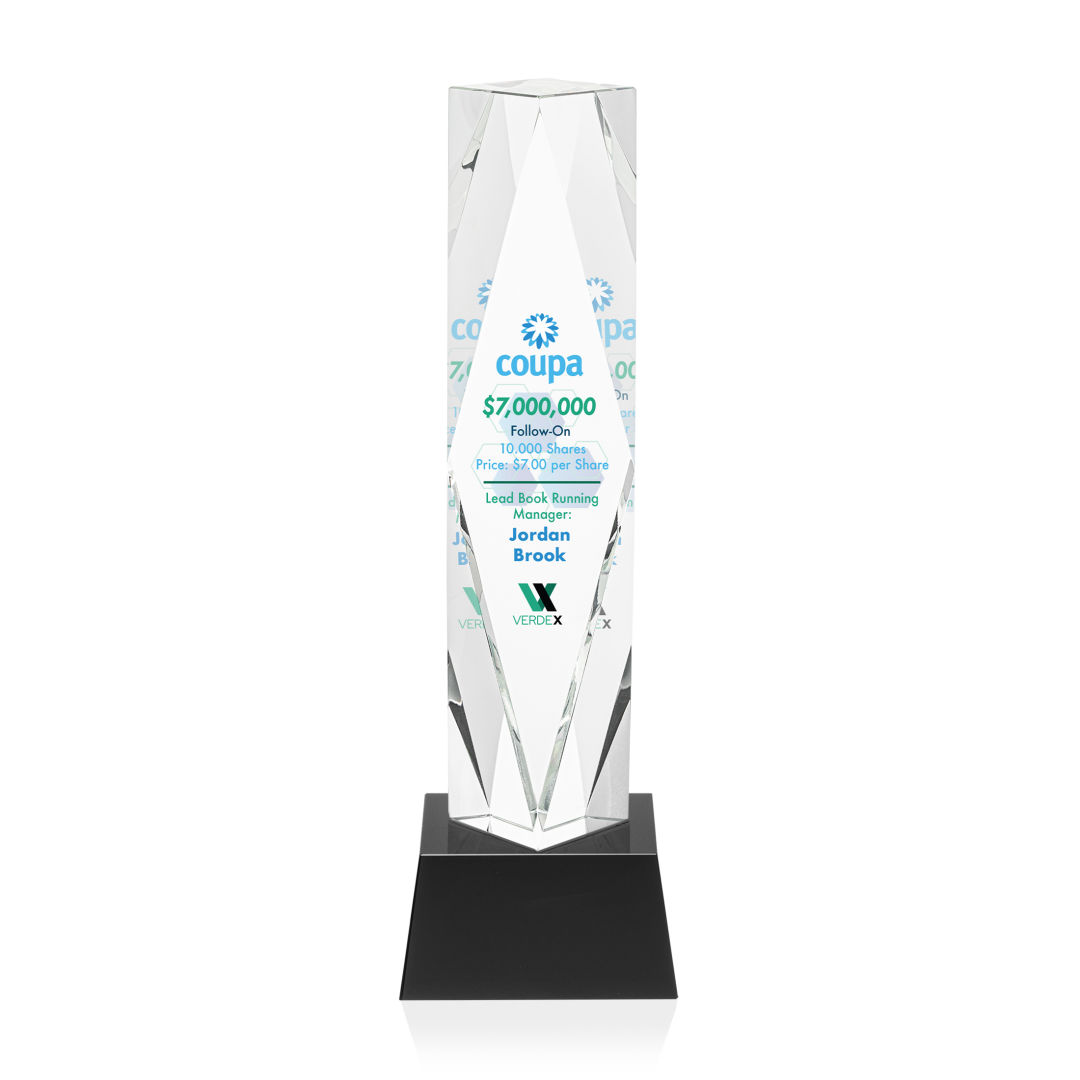 Toscana VividPrint™ Award on Base - Black
