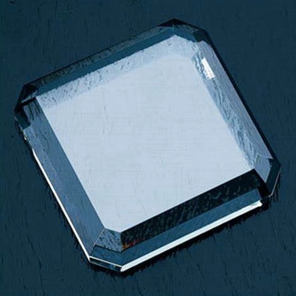 Square Beveled Clear Crystal Paperweight 5