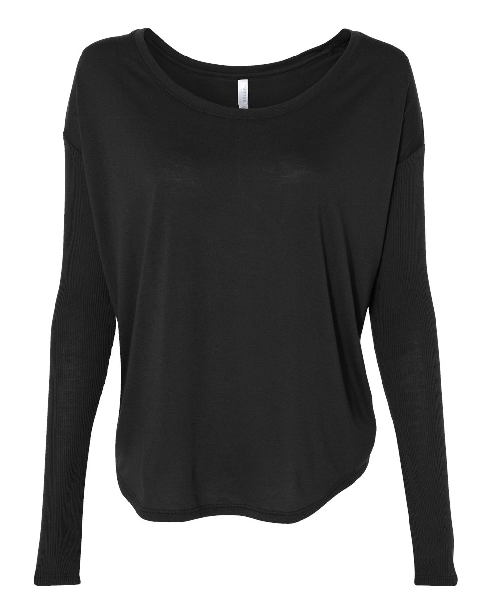 Women's Flowy 2x1 Ribbed Long Sleeve Tee - 8852 6