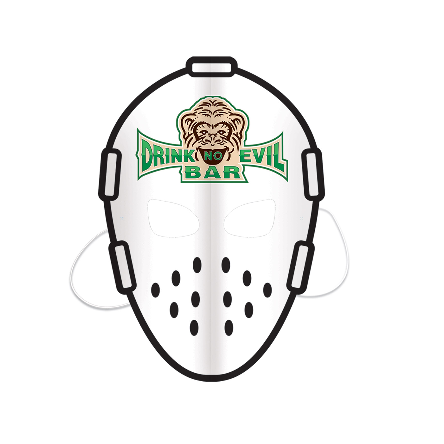 12" Custom Printed Paper-Stock Mask 2