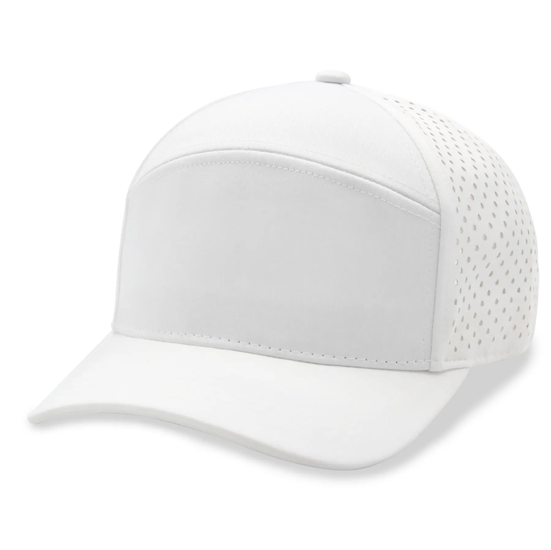 Sport trucker cap w/ laser cut mesh back