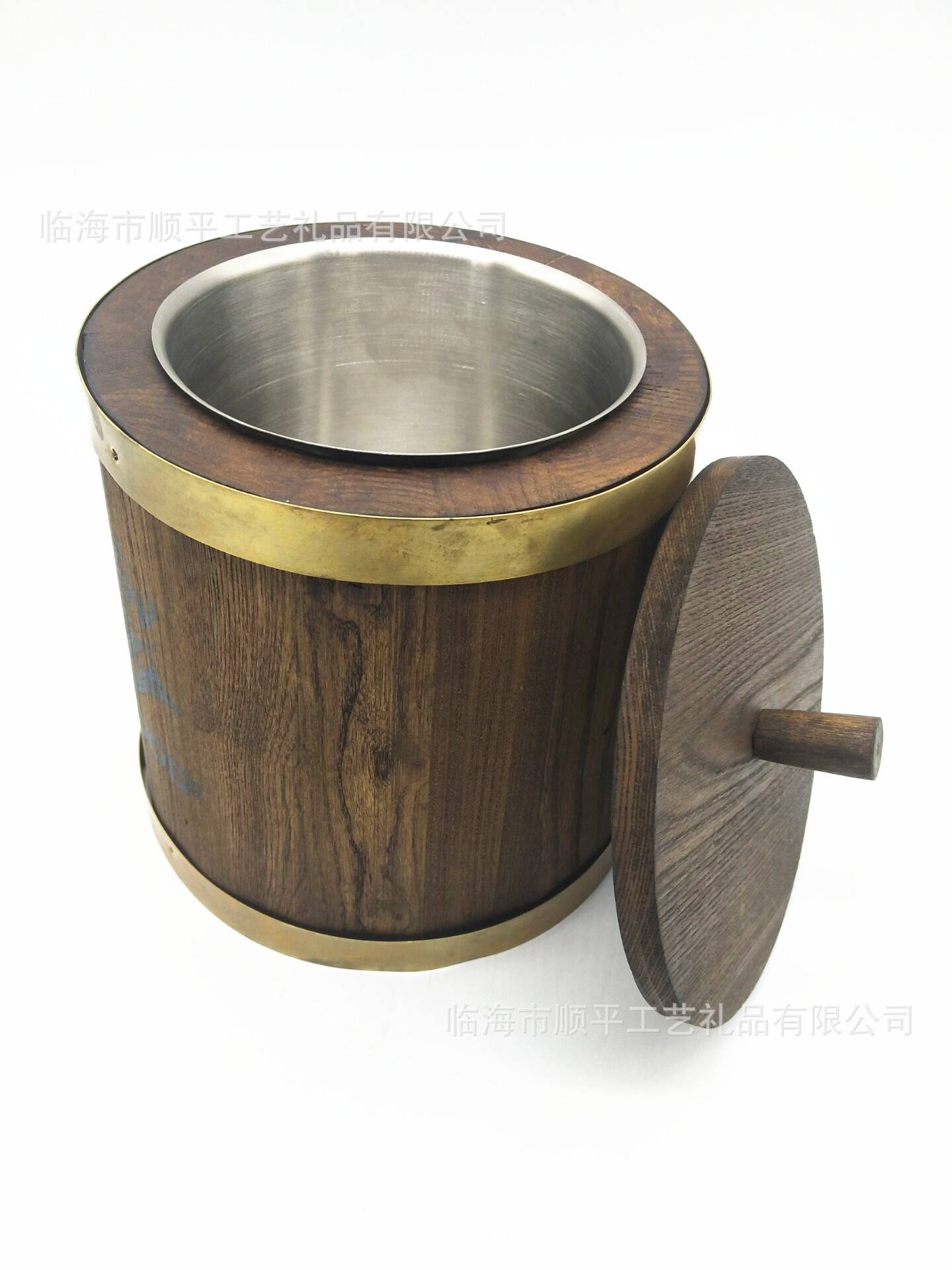 Multi-Style Vintage Oak Fresh-Keeping Ice Bucket 2
