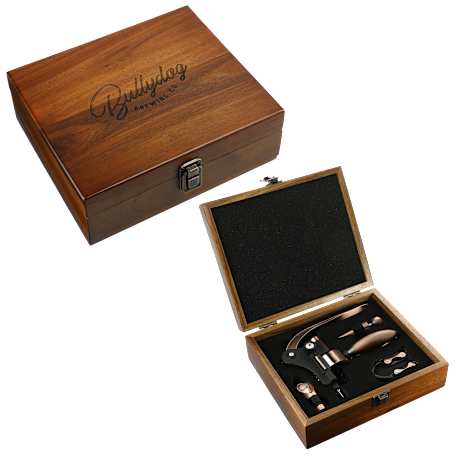 Graze Wood and Metal Wine Set 33