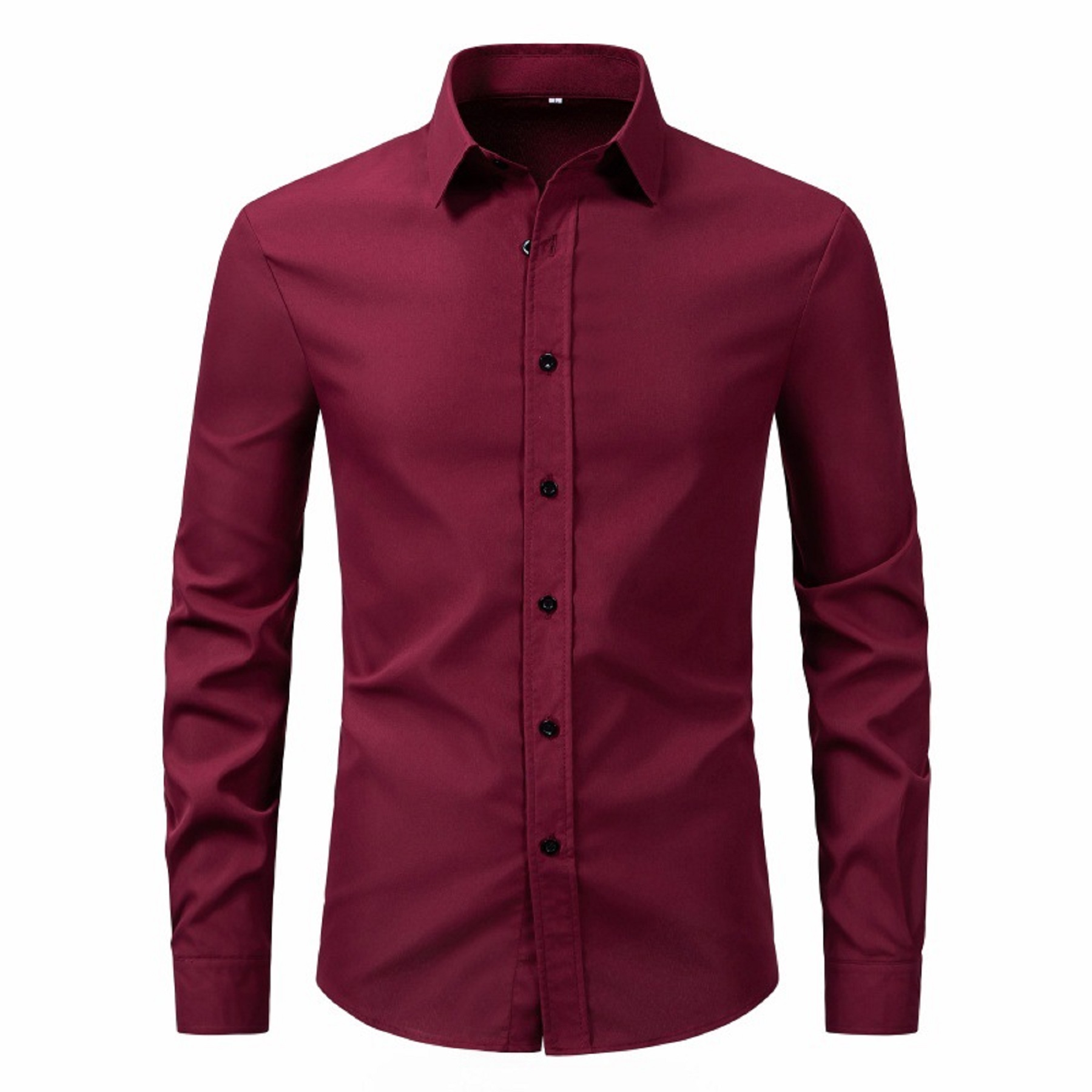 Men's Long Sleeve Button Up Shirts Solid Slim Fit 14