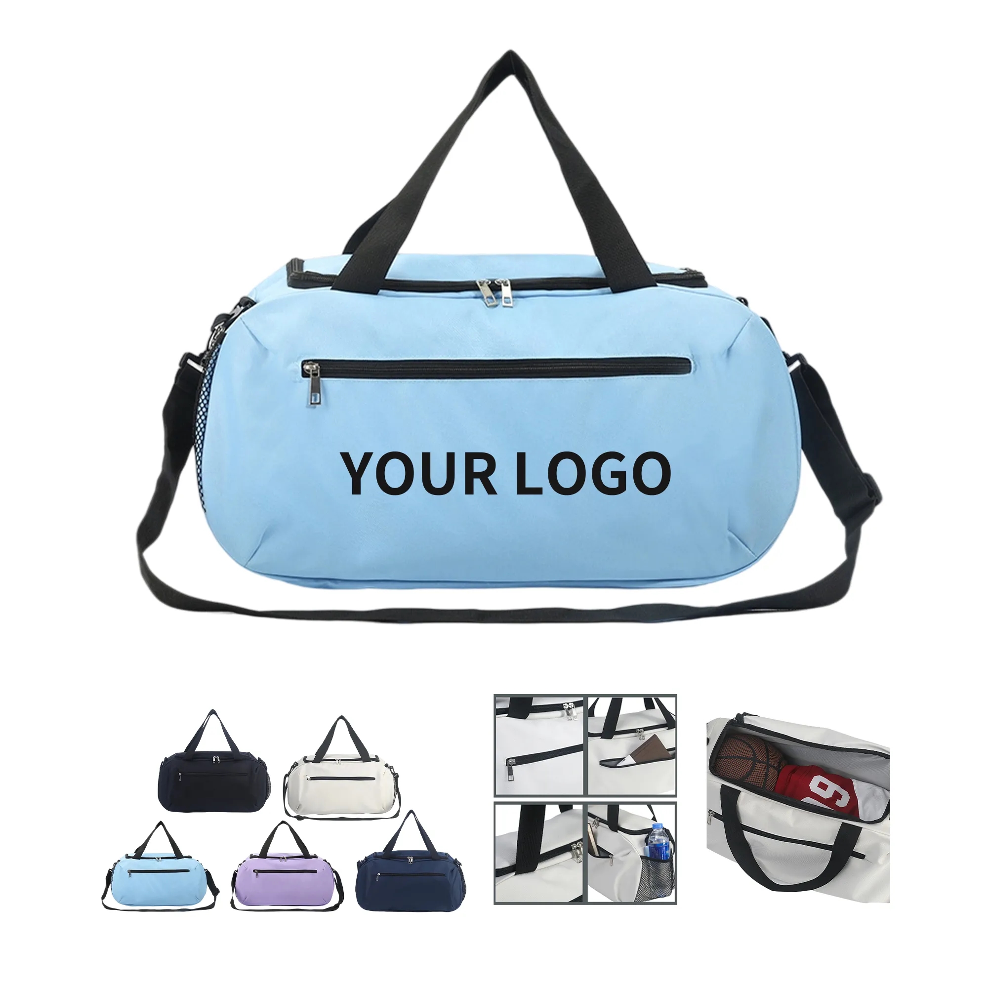 Multi-Pocket Travel Gym Bag with Straps 4