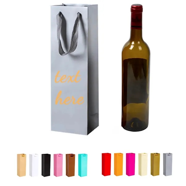 Reusable Kraft Paper Wine Gift Bags With Handles 1