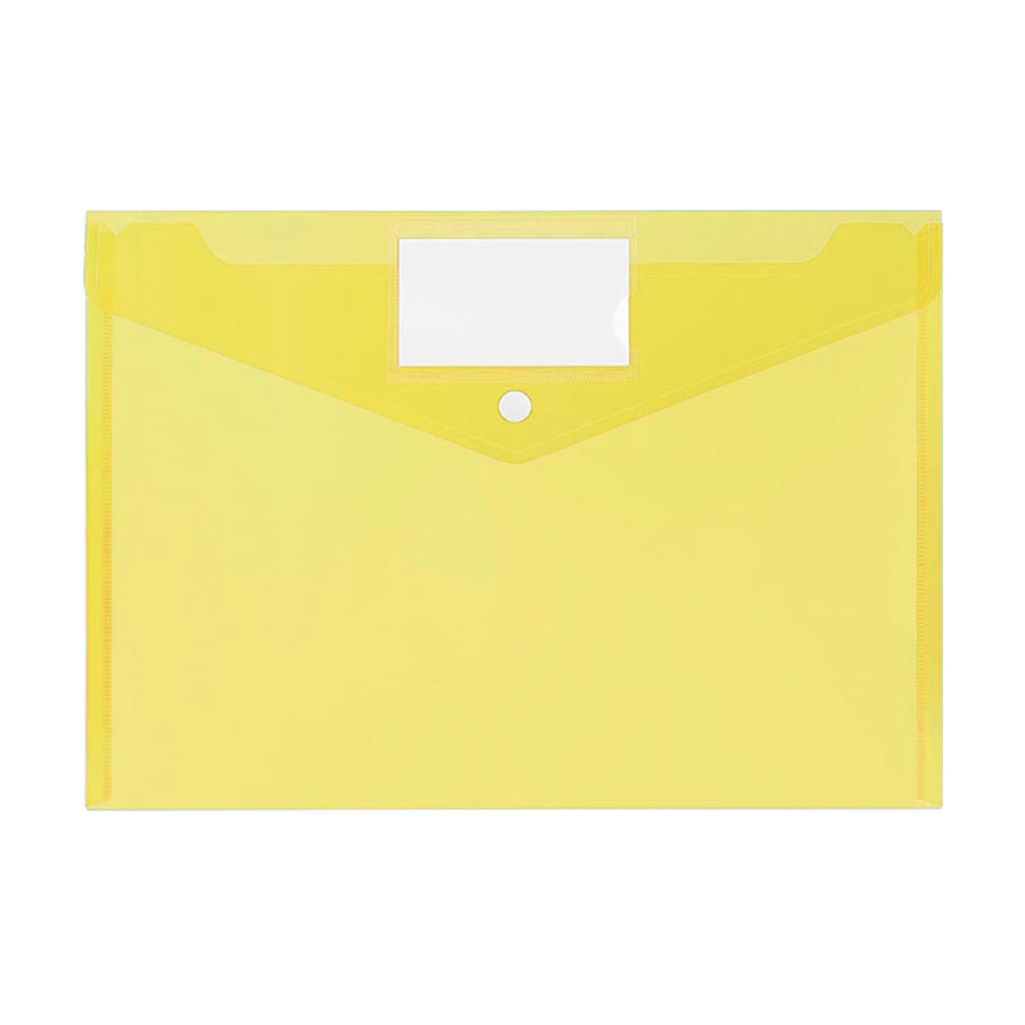 A4 Transparent PVC File Bag With Crimped Flap 9" Length x 13" Width 2