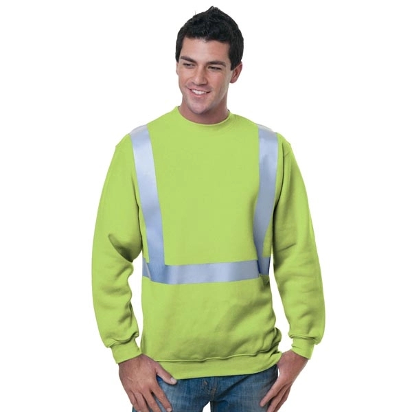 Hi-Vis Crewneck Sweatshirt, custom hoodie or sweatshirt with logo imprint 3