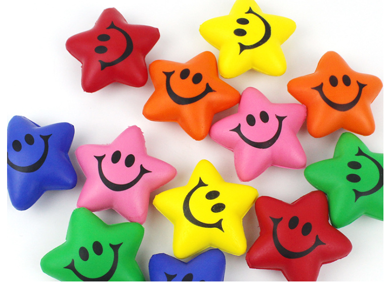 PU Smiley Five-pointed Star Stress Ball 1