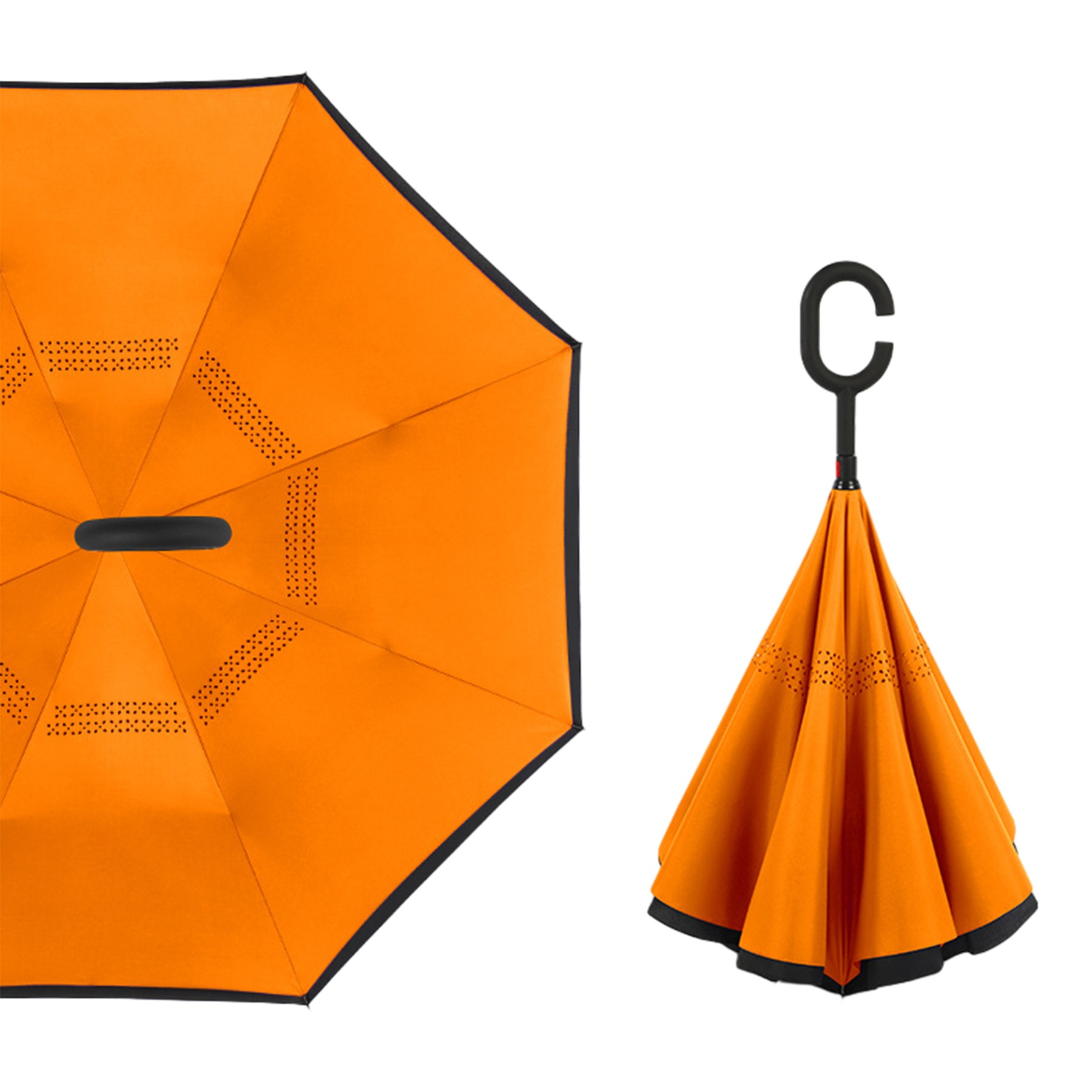 49 Inch Arc Inverted Reverse Umbrella W/C-Shape Handle 8