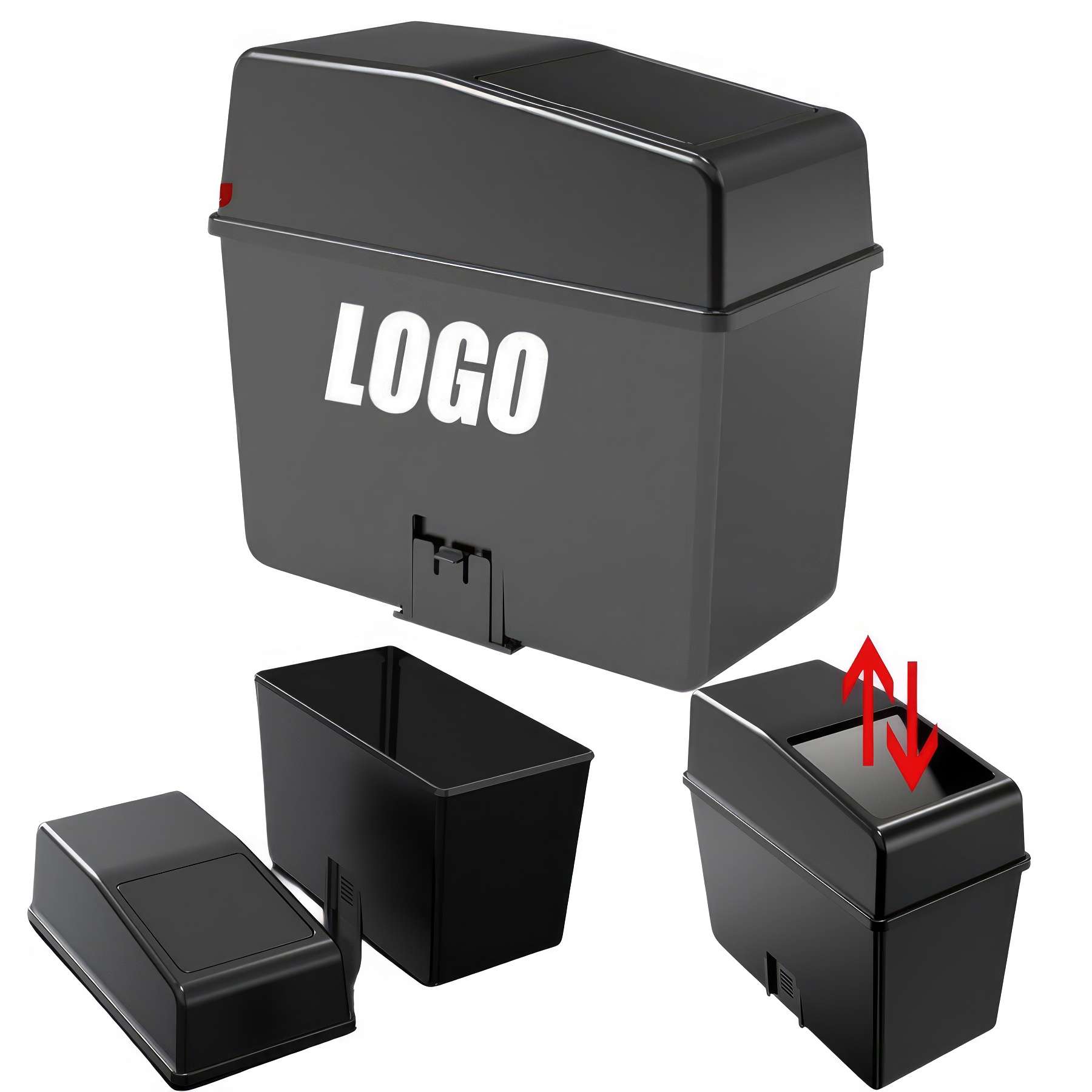 In-car Supplies Sundries Bag Trash Can with Lid Commercial 1