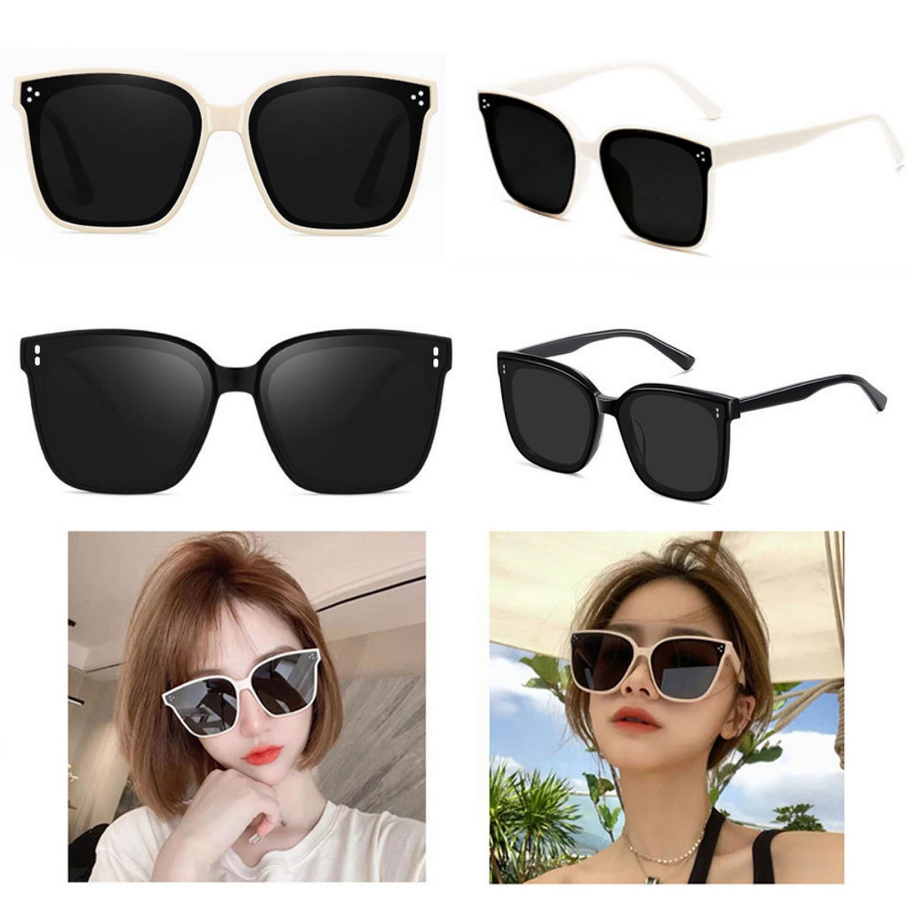 Fashion Vintage Square Frame Sunglasses 2