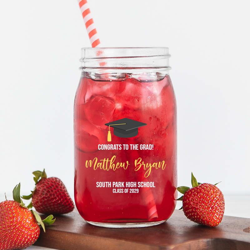 16 Oz Drinking Glass Mason Jars 6