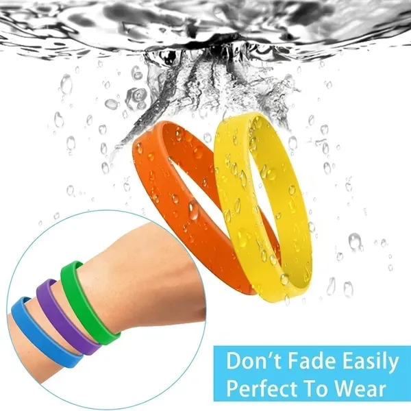 Colorful Silicone Wristbands with Blank Rubber Bracelets 5