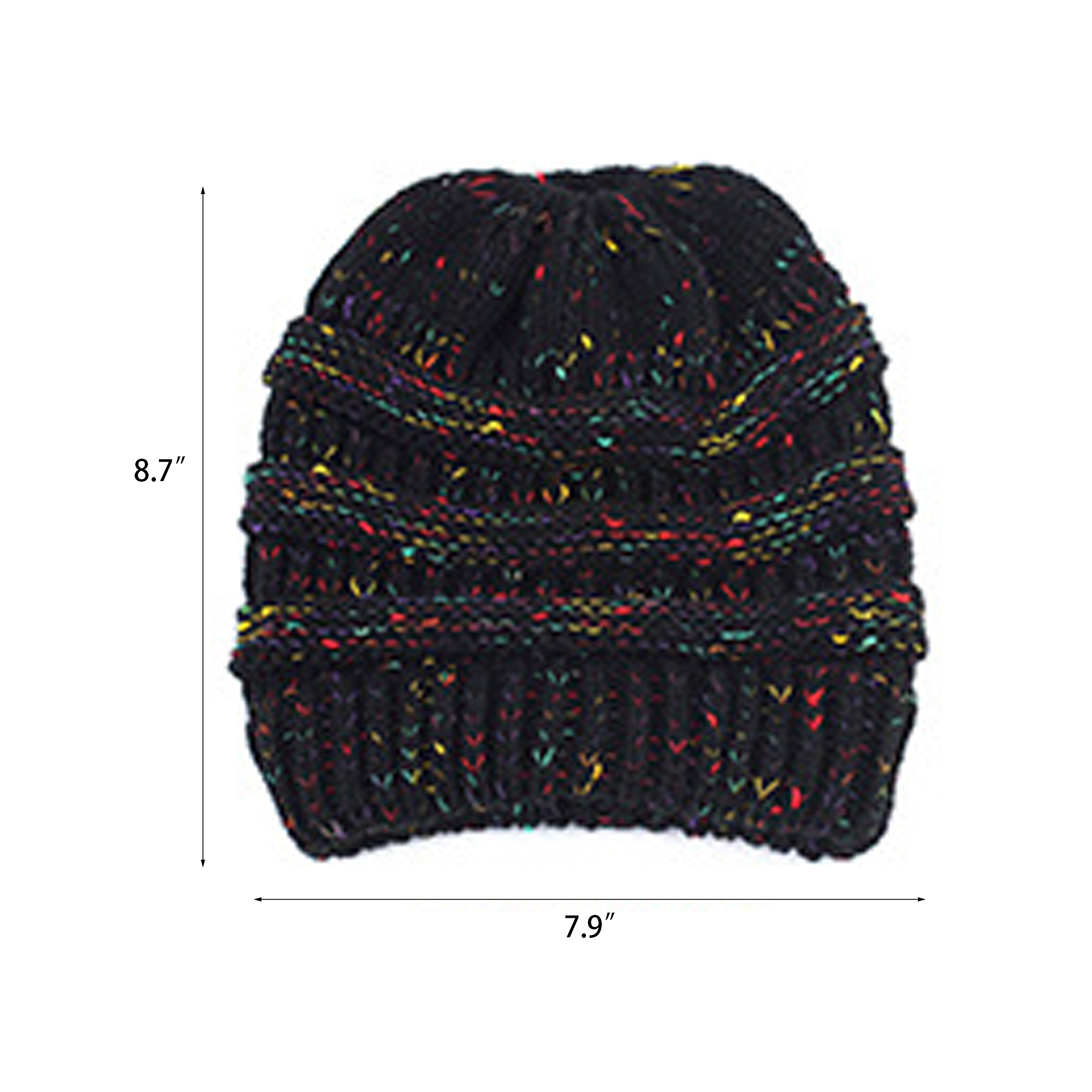 High Bun Ponytail Beanie Hat 3