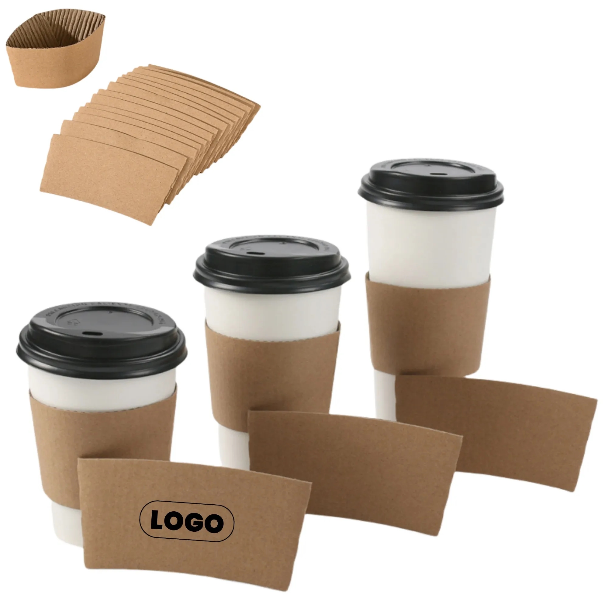 Kraft Paper Coffee Milk Cup Sleeve 2