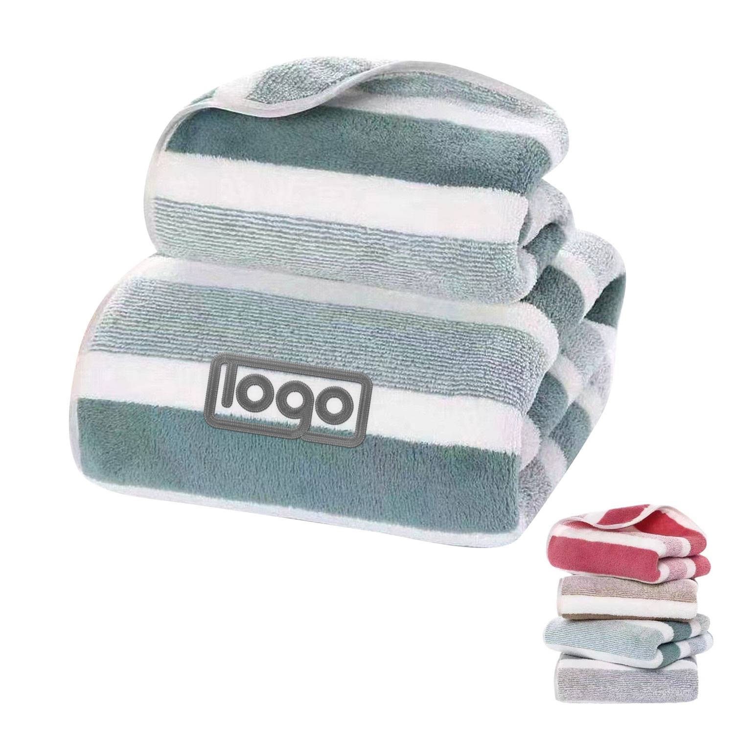 Striped Polyester Bath Towel 6