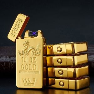 Exquisite Dragon Gold Dual Arc Lighter With Dragon Mark 2
