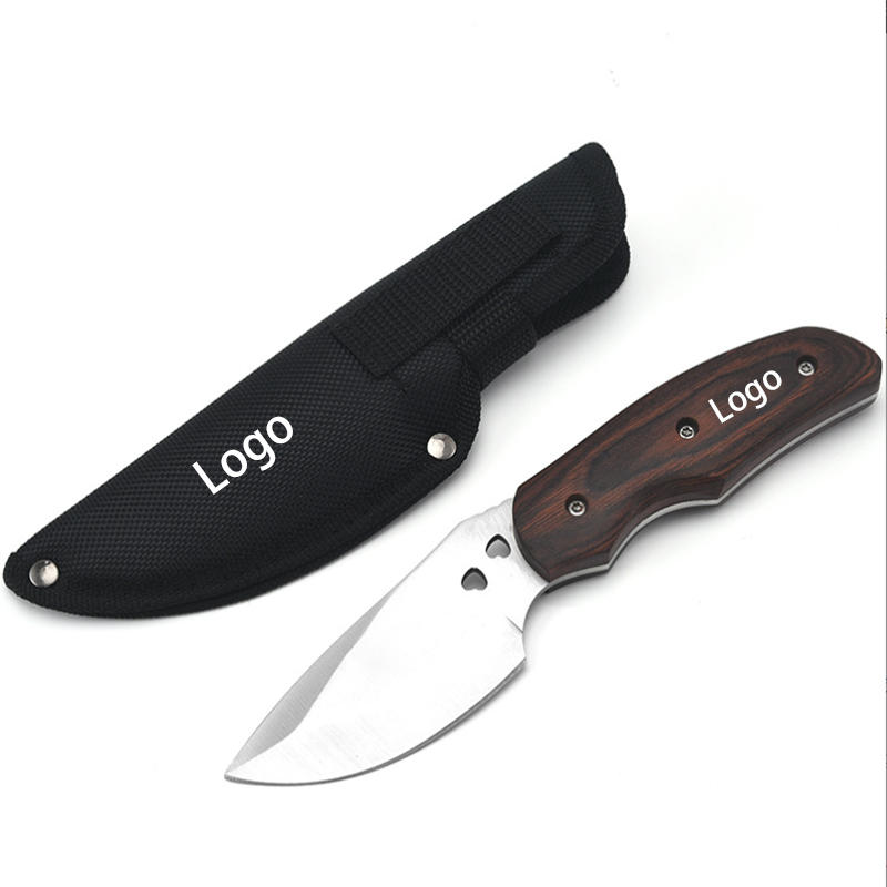 Stainless Steel Fixed Blade with Wooden Handle 3
