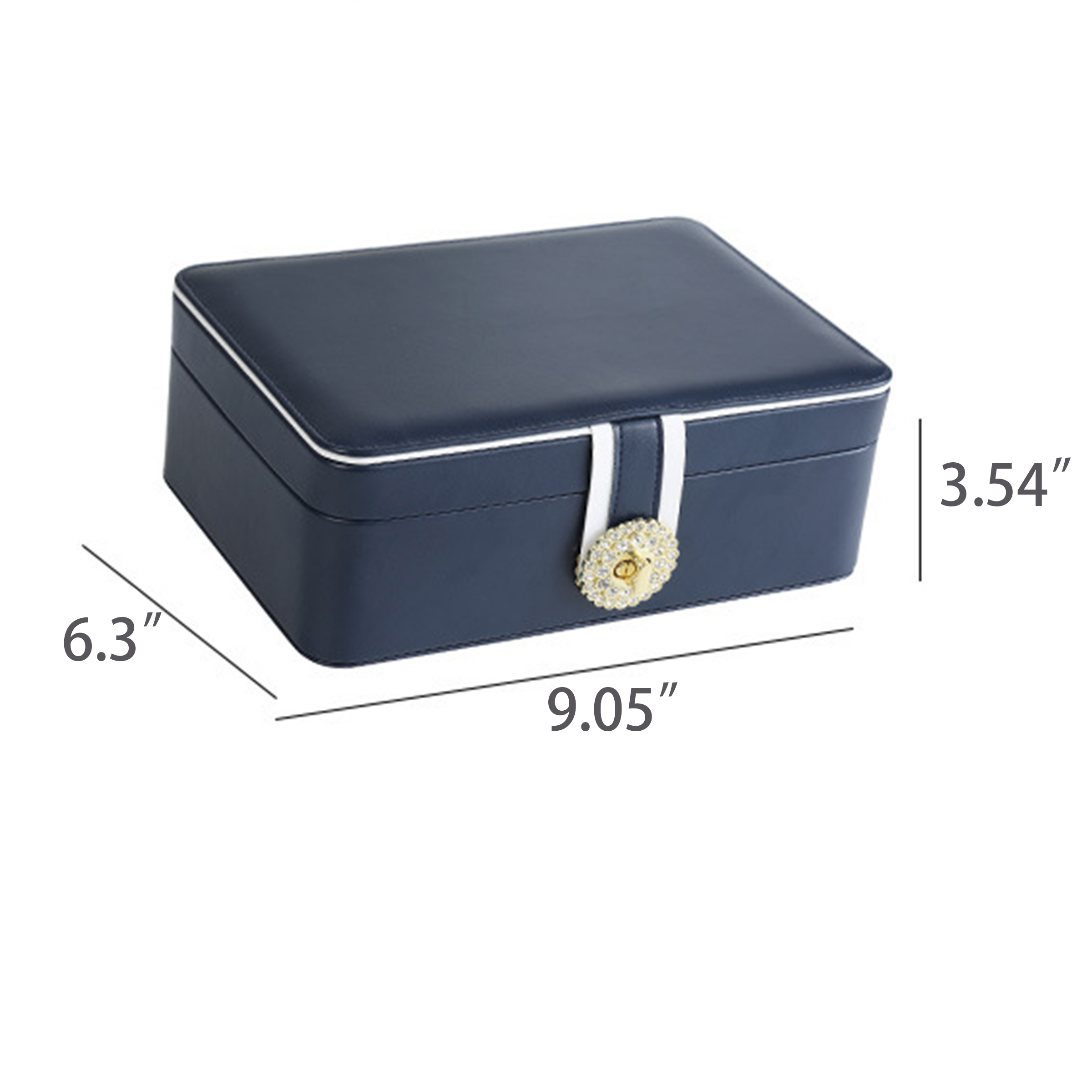 Double-Layer PU Leather Jewelry Organizer 1