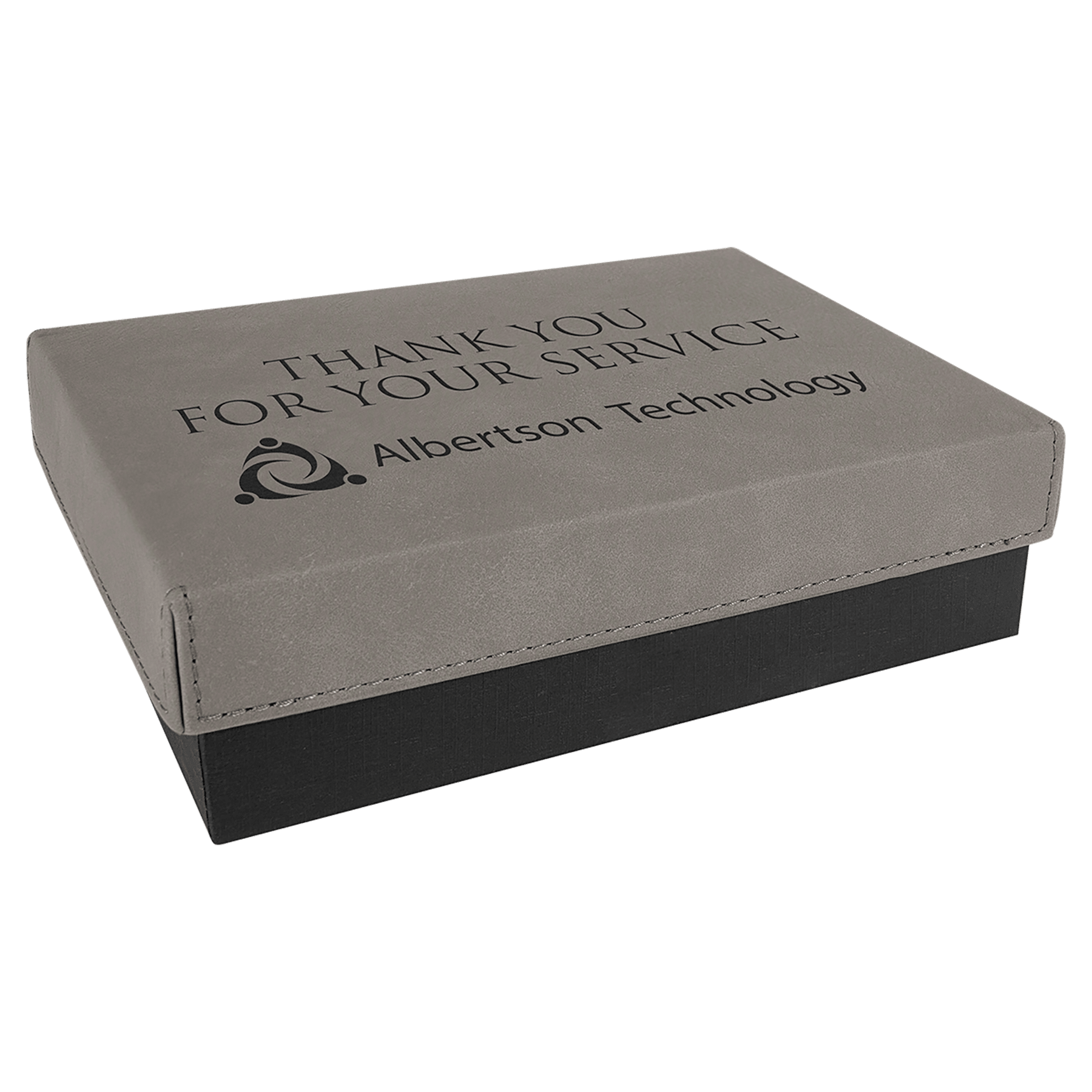 Gift Box With Laserable Leatherette Lid 6