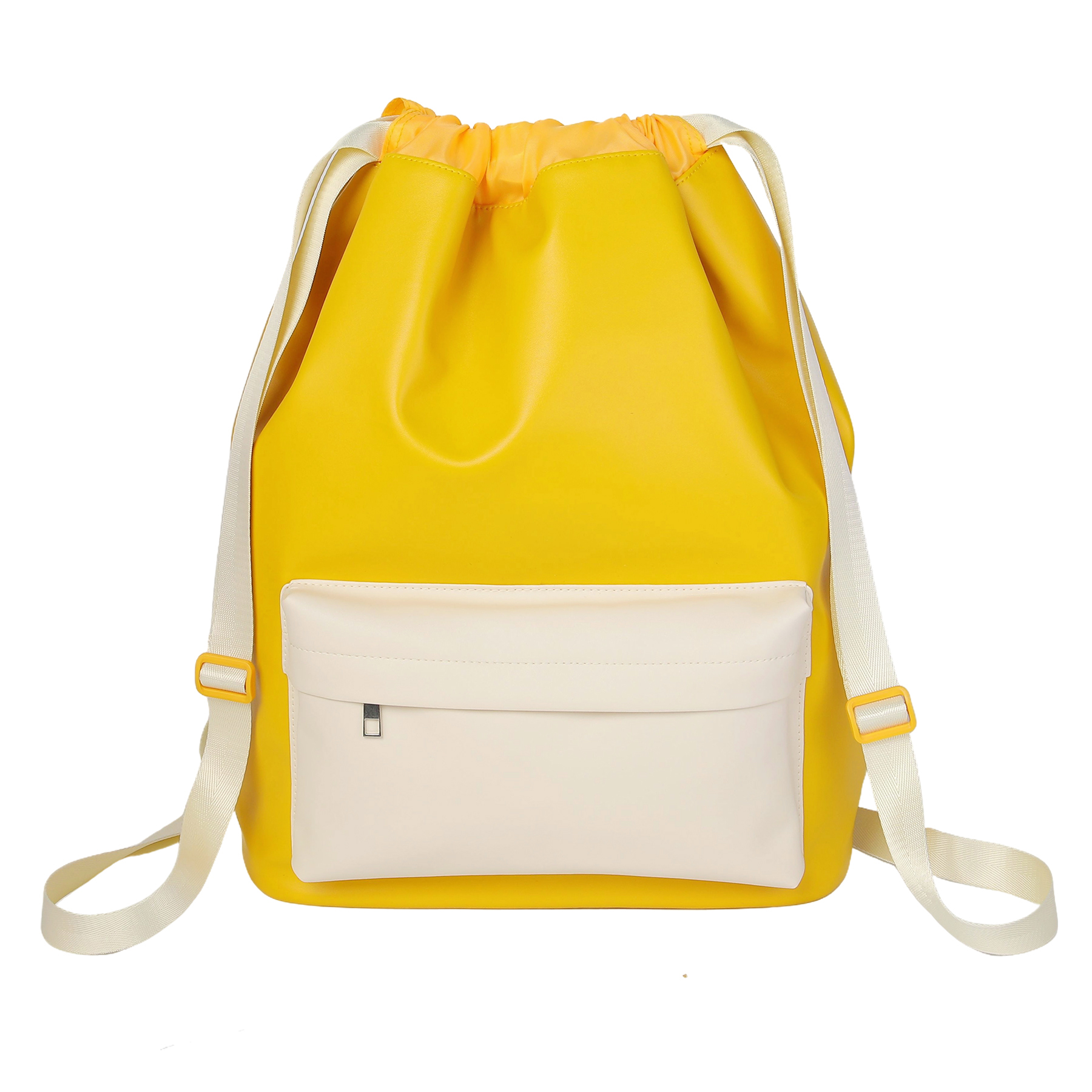 Functional Leather Drawstring Backpack 2