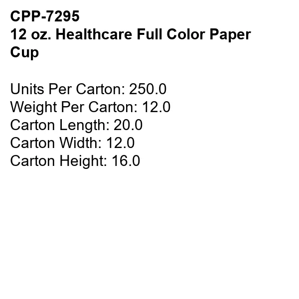 12 oz. Healthcare Full Color Paper Cup 3