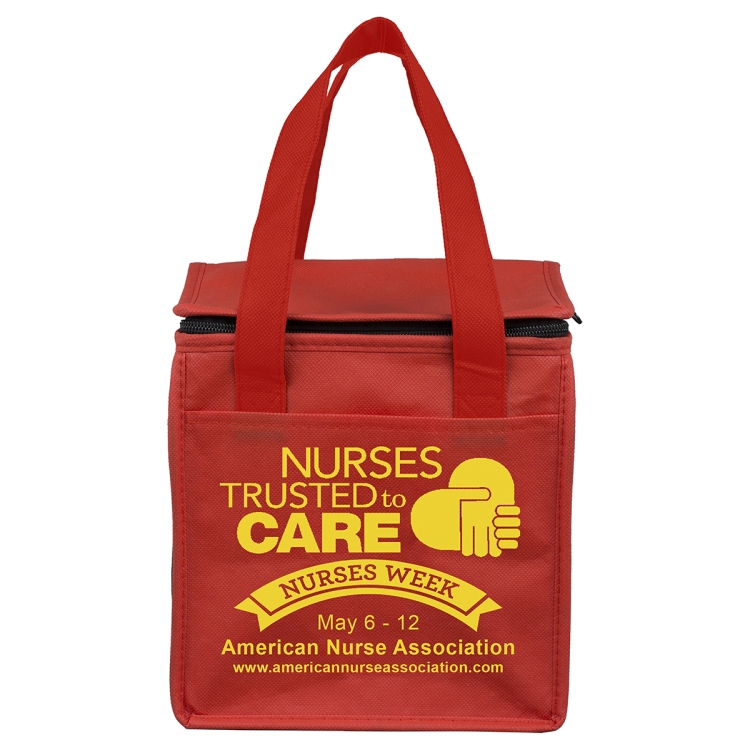 8"W x 8-1/2"H x 6"Gusset - "SUPER FROSTY" Insulated Food Delivery Bag – Lunch Size Tote 11