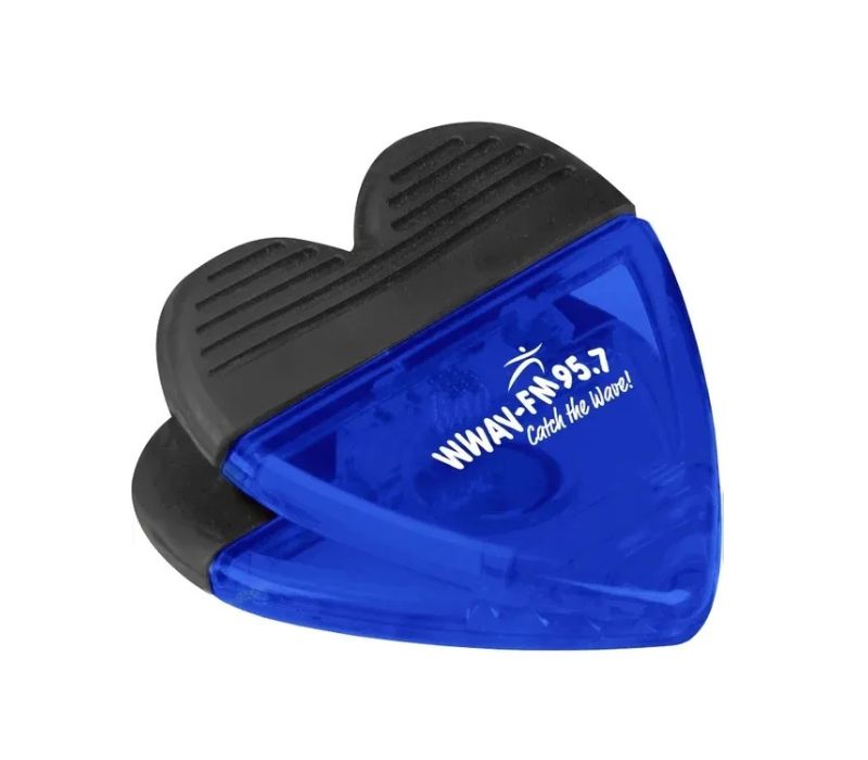 Heart Shaped Fridge Magnetic Memo Holder Clip, promotional clip with logo imprint 4