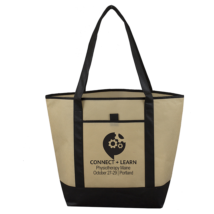 17-1/2"W x 13-1/2"H x 6"Gusset - "The CITY" Convention, Corporate, Travel and Beach Tote Bag 12
