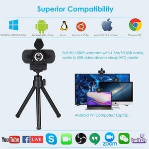 Hd 1080P Webcam With Microphone And Privacy Shutter 4
