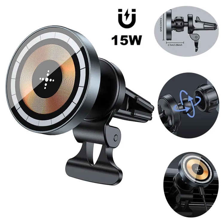 15W Magnetic Wireless Car Charger 1