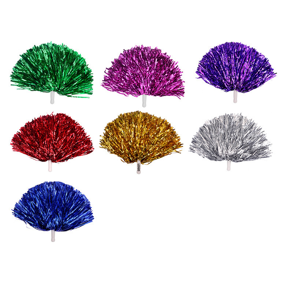 Solid Handle Cheerleading Poms 4