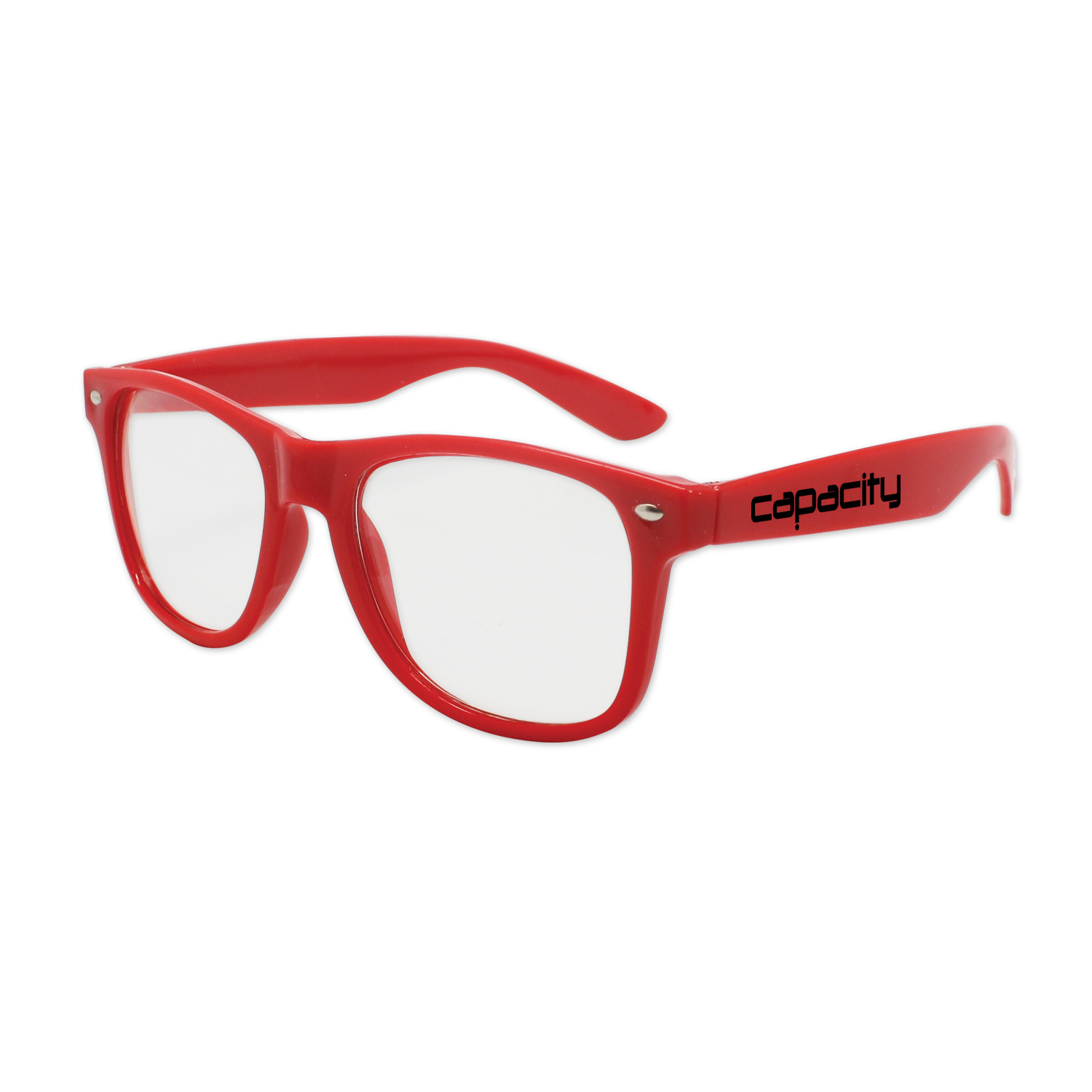 Red Iconic Glasses w/ Clear Lenses