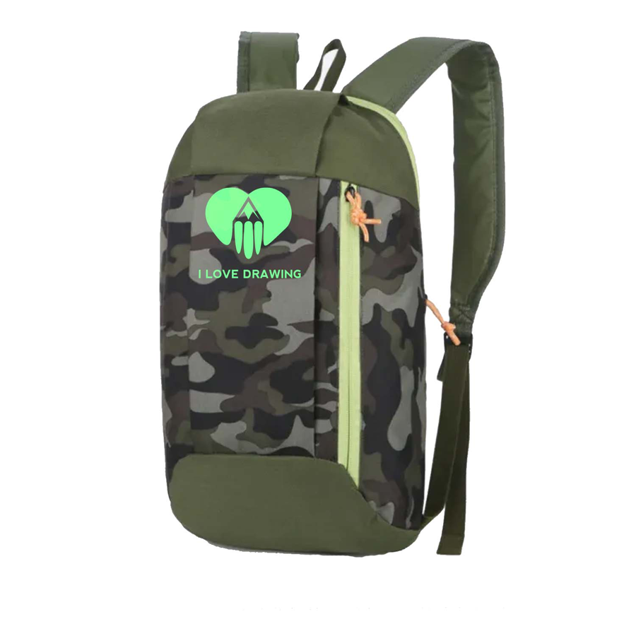 Stock Camo Waterproof Nylon Backpack - 15.8x8.7x4 in 5