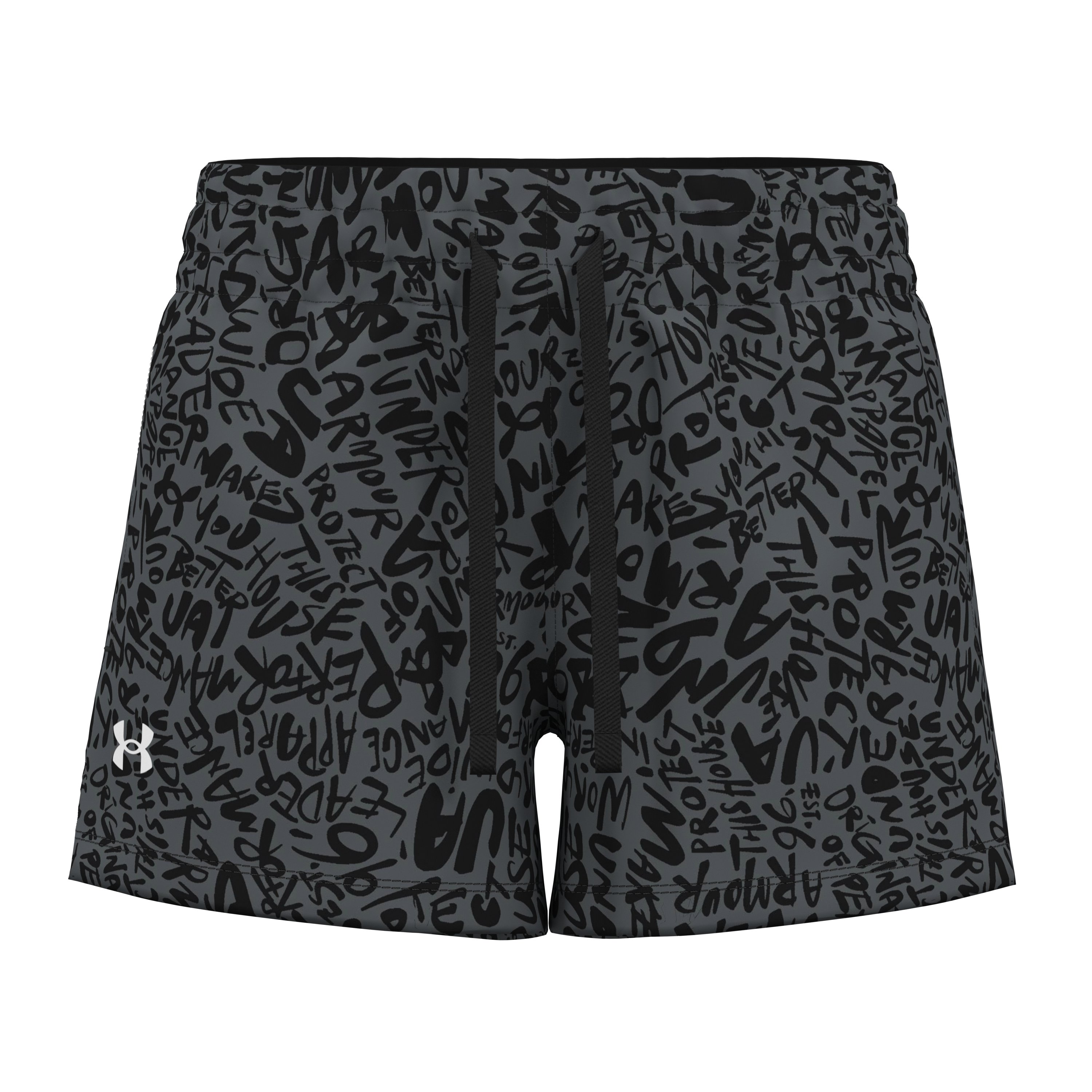 Girls' UA Rival Fleece Printed Shorts 3