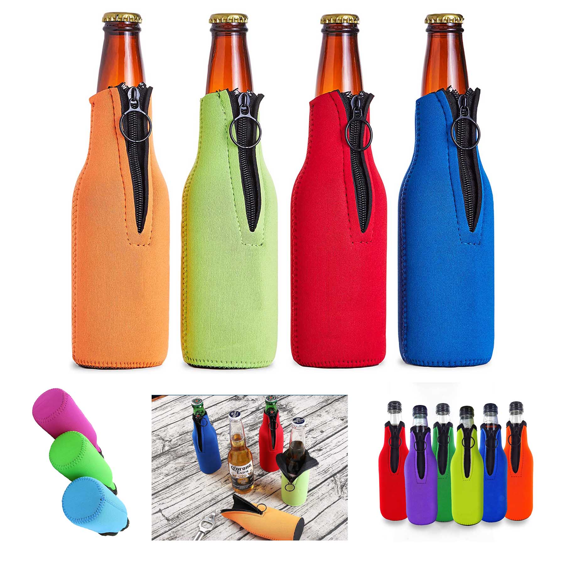 Hot Or Cold Glasses Beer Bottle Holder Sleeve, custom koozie with logo imprint 1