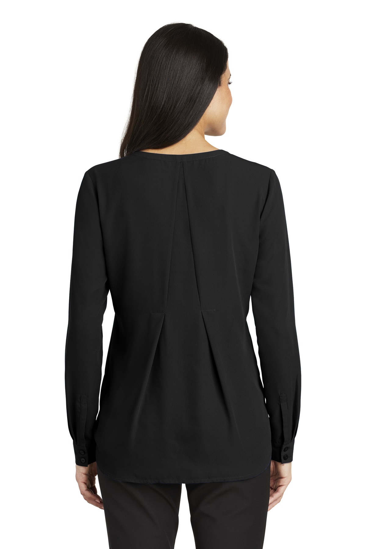 Women's Long Sleeve Button-Front Blouse