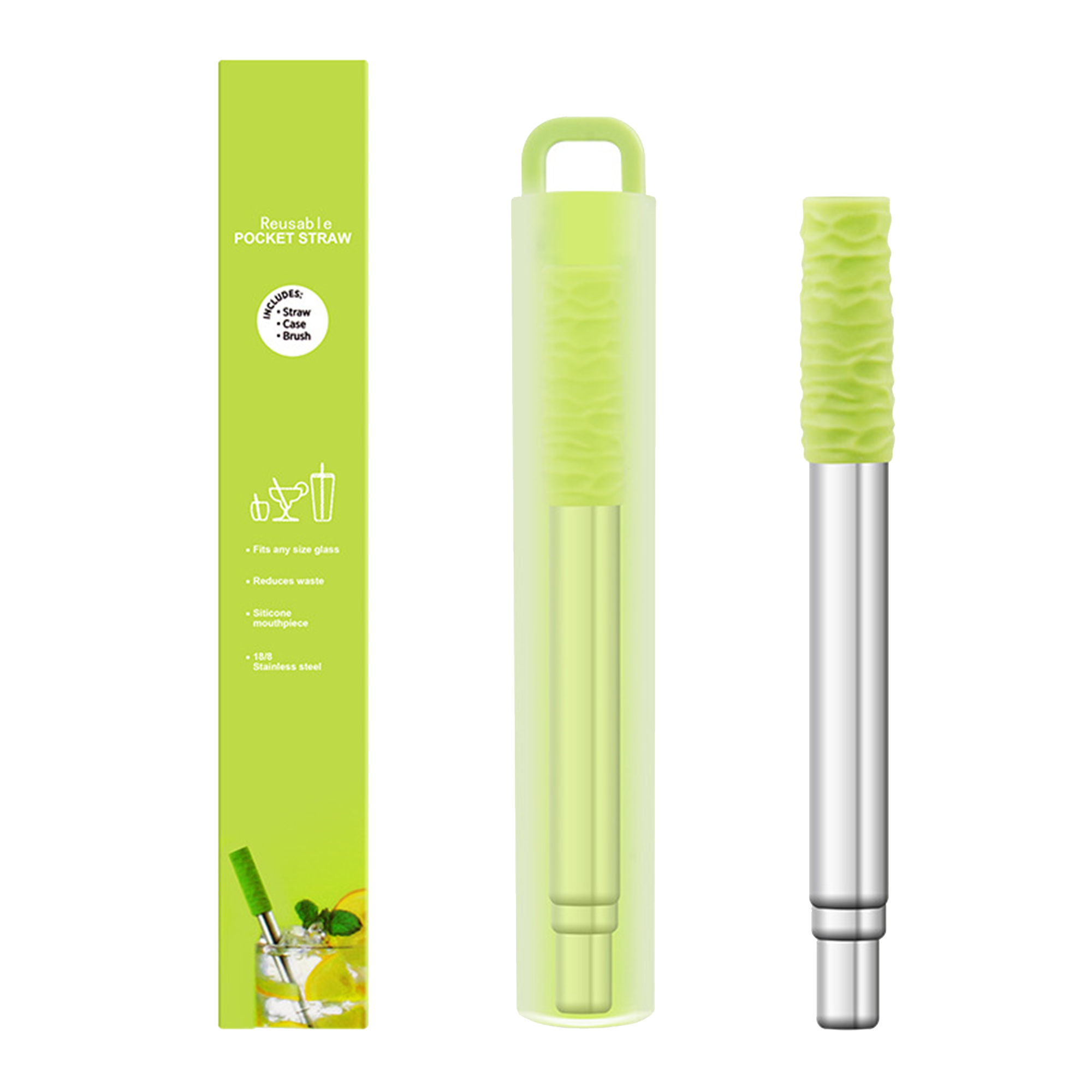 Reusable Collapsible Metal Straw 3