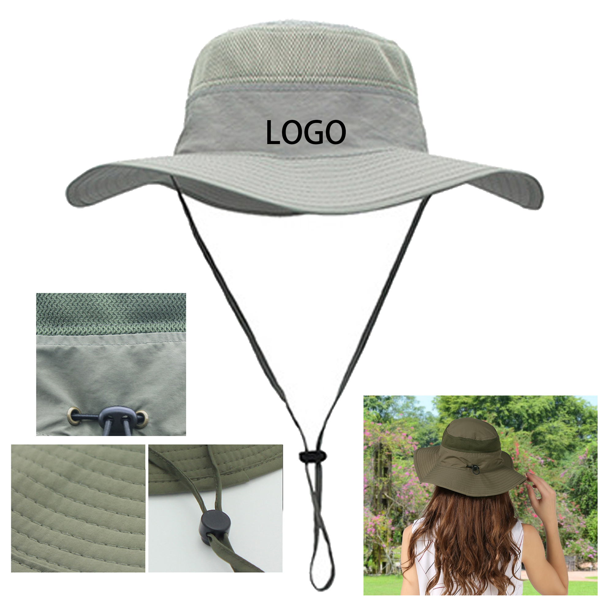 Classic Wide Brim Polyester Sun Hat 3