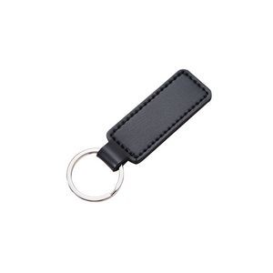 Sleek Rectangle PU Leather Simple Keychain 19