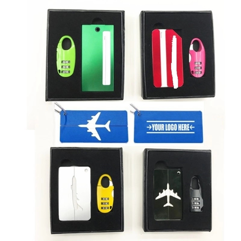 Coded Lock With Aluminium Luggage Tag Gift Box Set 1