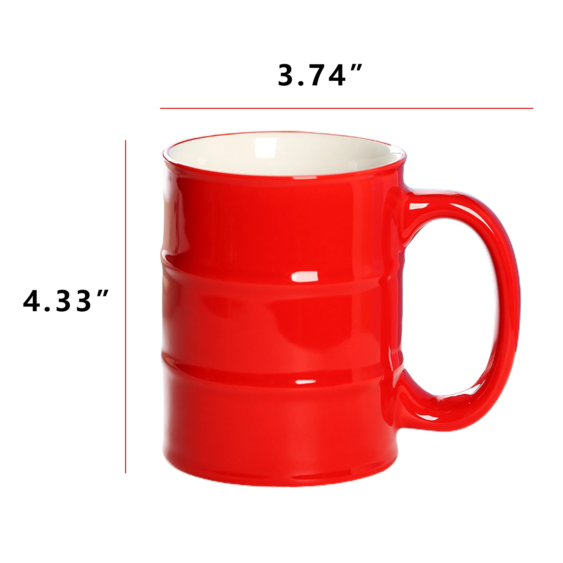 15.22Oz Oil Barrel Shape Ceramic Mug 2