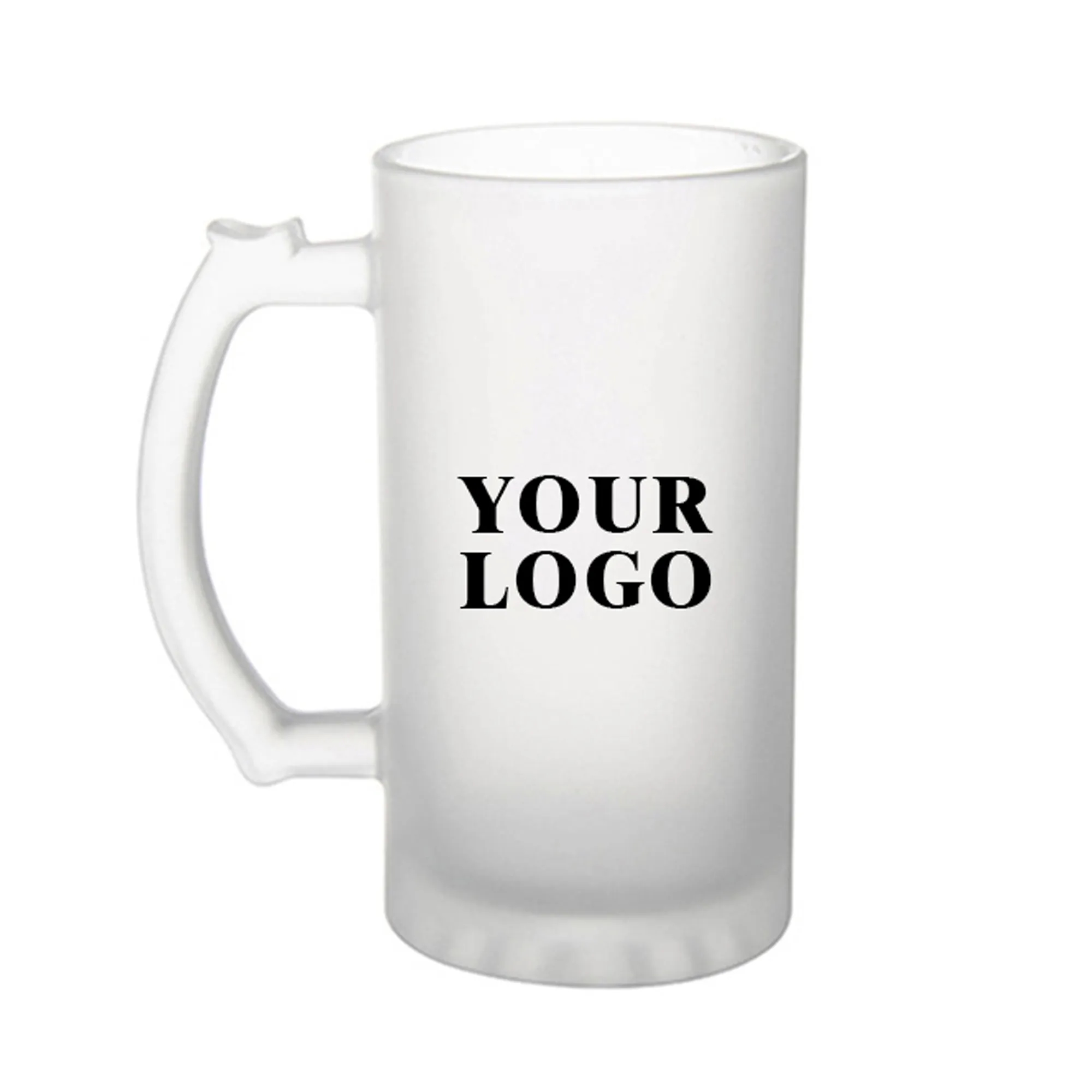 Large Capacity Frosted Glass Mug 16Oz