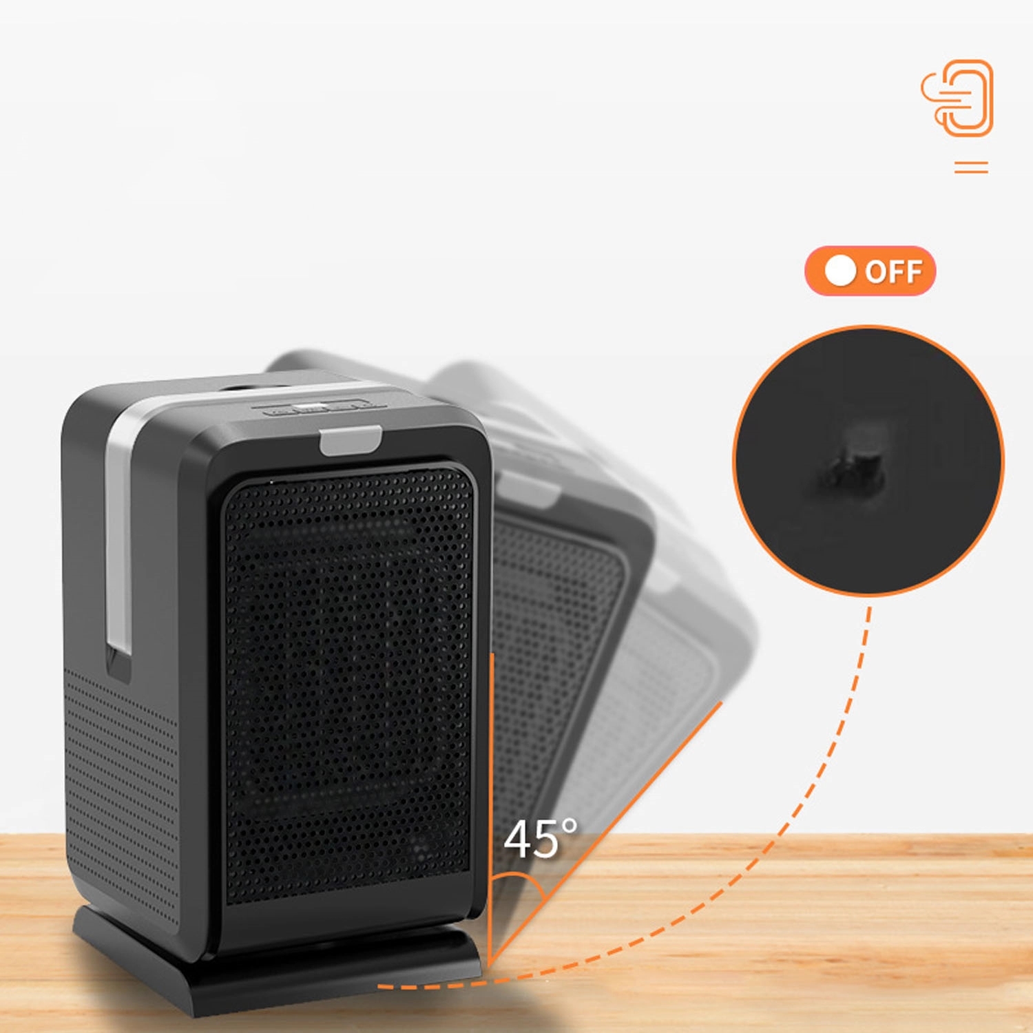 Ceramic Space Heater With Overheat Protection And Remote 1