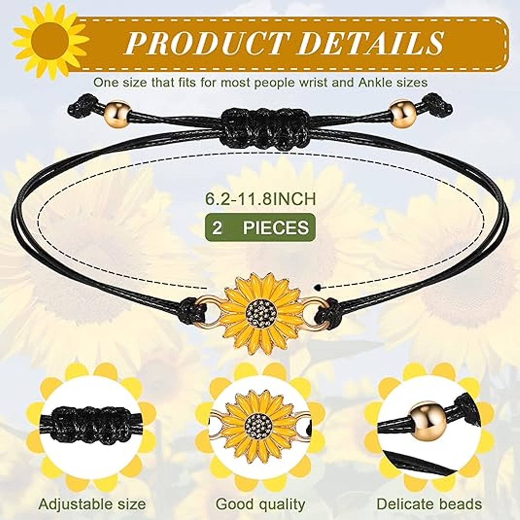 Handmade Sunflower Bracelets 2