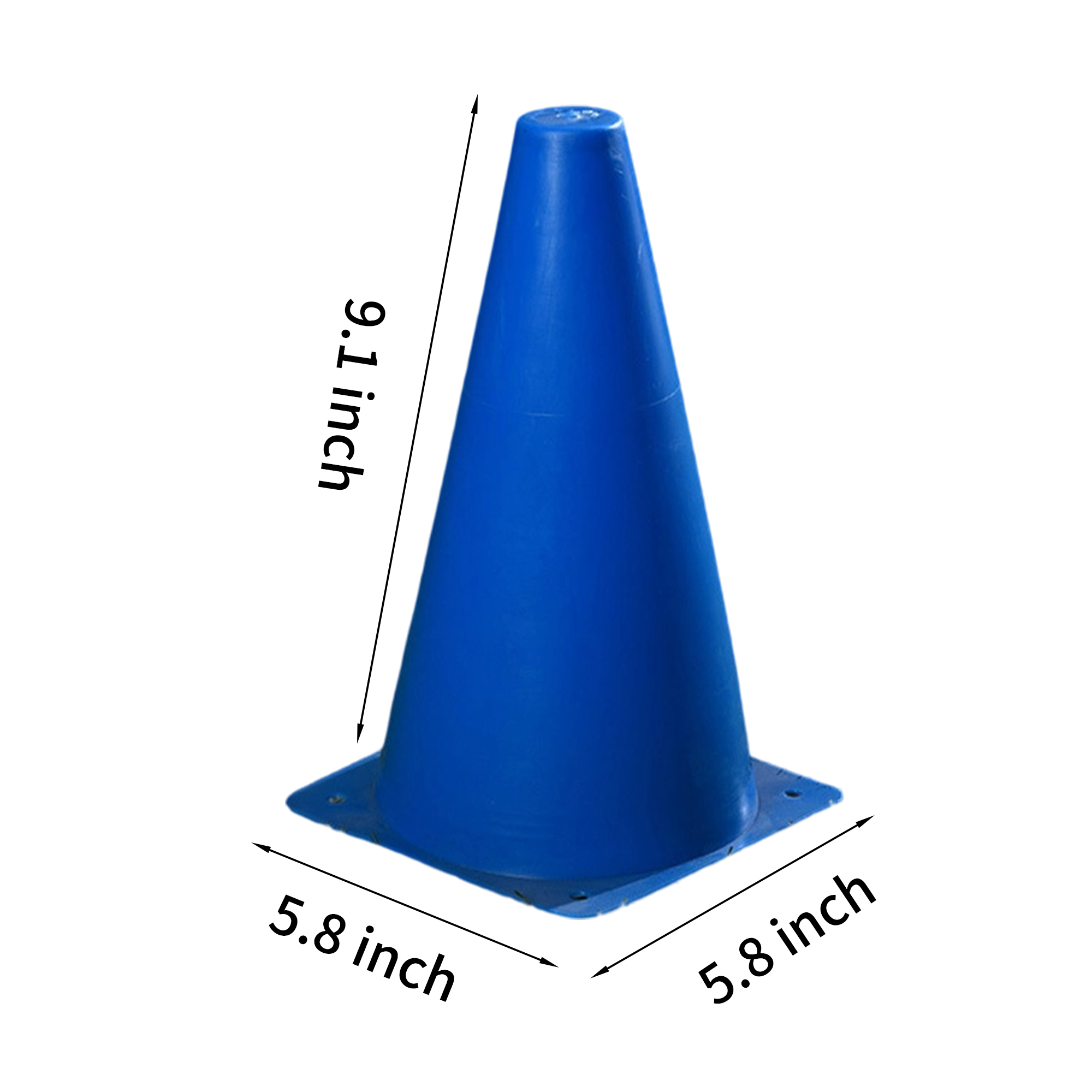 Pe Training Cone Marker 5.8" Base By 9.1" Height 2