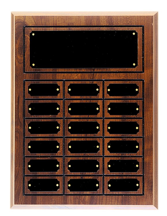 18 Plate Cherry Finish Perpetual Plaques 2