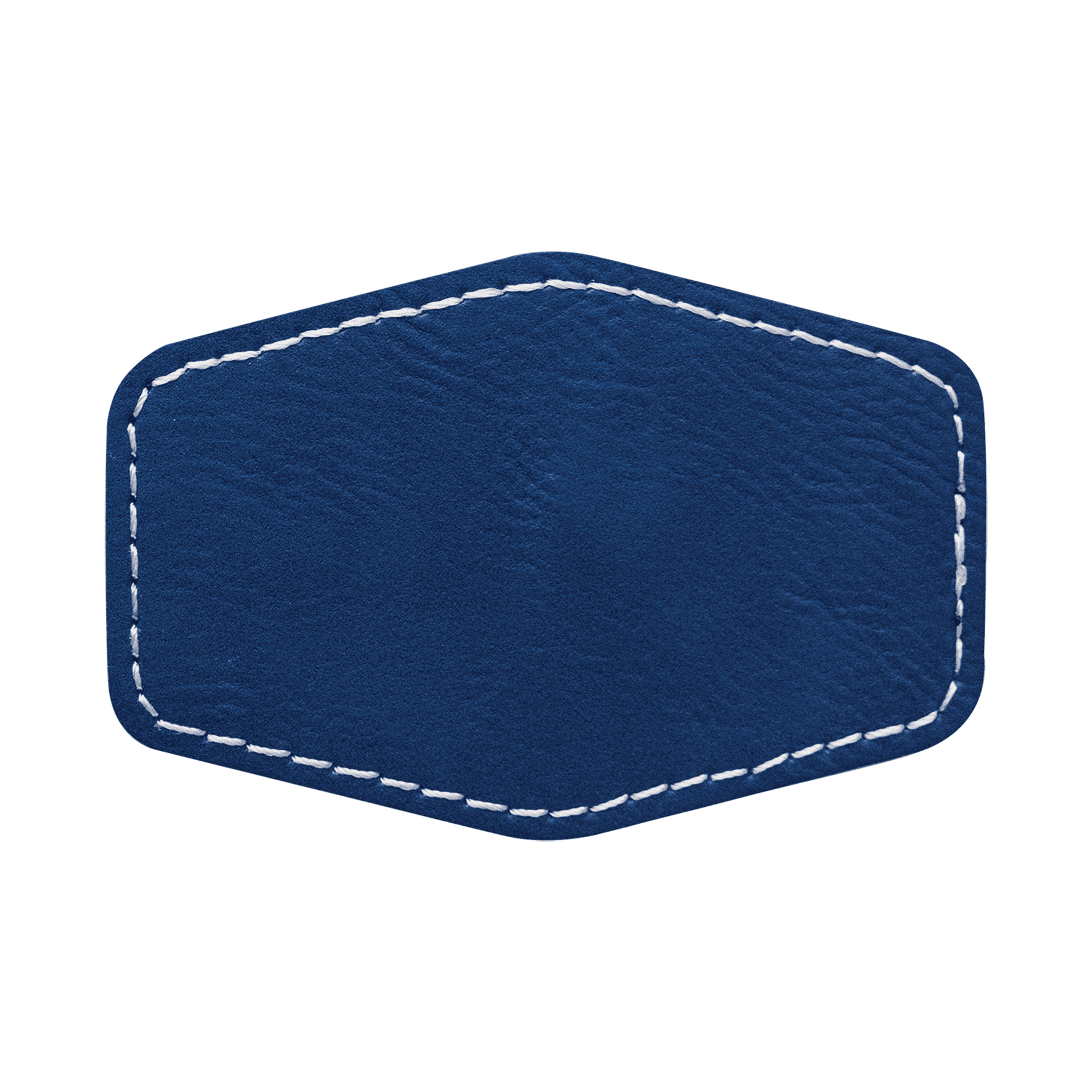 3" x 2" Leatherette Hexagon Patch with Adhesive 7