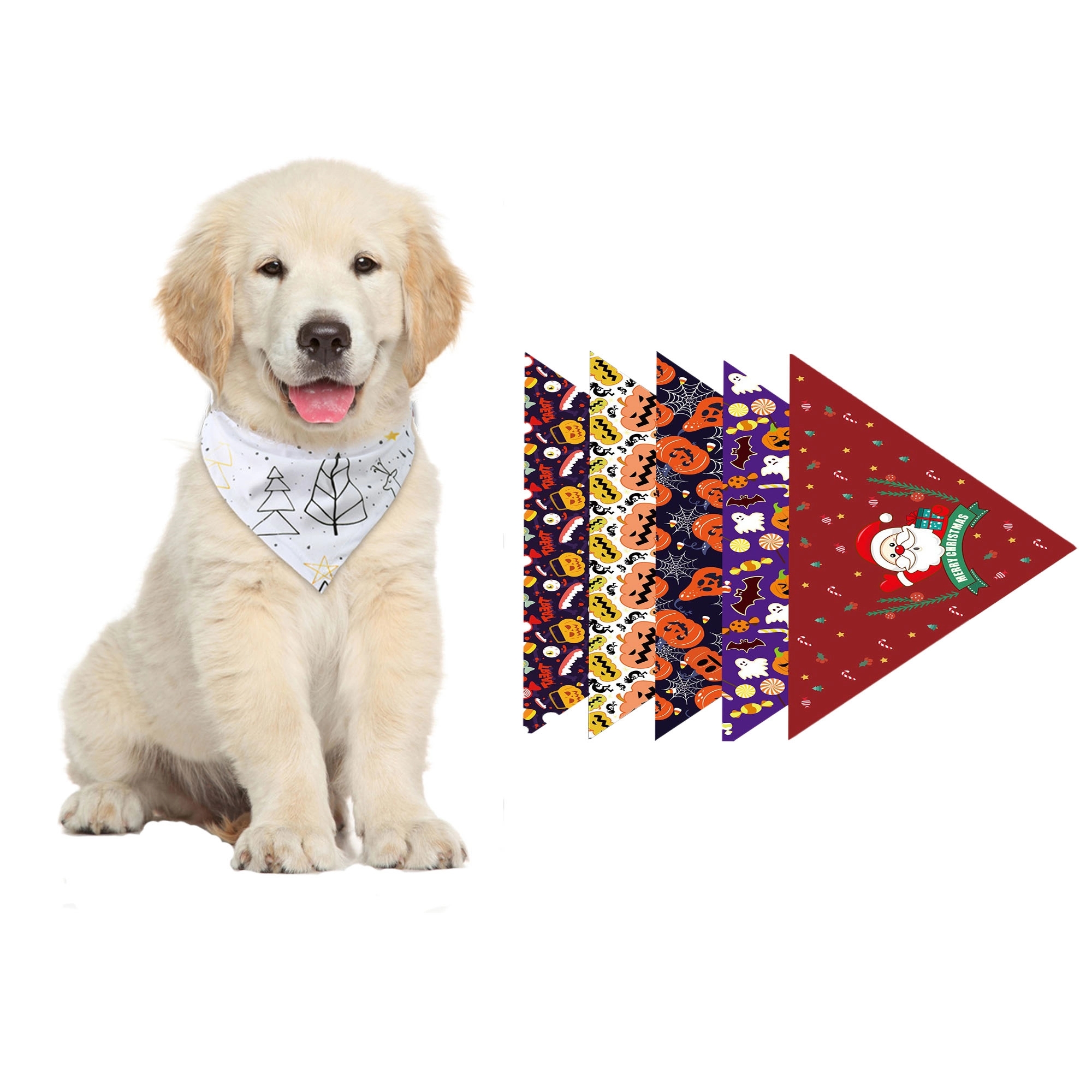 Large Pet Triangle Bandanna 1